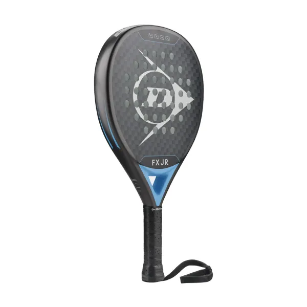 Ракетка для падела Dunlop FX Jr, 10370738, для юниоров, гибрид, графит, черно-голубой за 11&nbsp;019.40 ₽ в Тюмени