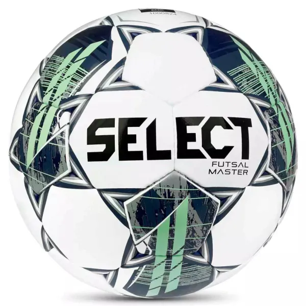 Мяч футзал. SELECT Futsal Master Shiny V22, 1043460004, р.4, Basic,32п, гл.ПУ, руч.сш,бел-син-зел