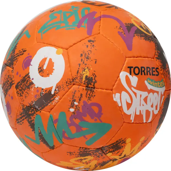 Мяч футб. TORRES Winter Street, F023285, р.5, 32 пан, рез, 4 подкл. слоя, руч. сшив,оранж-мультик. за 2&nbsp;713.20 ₽ в Тюмени