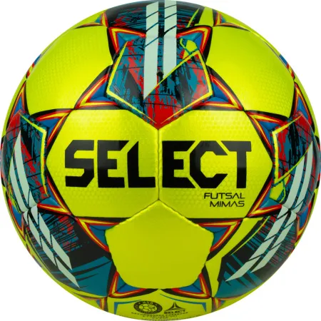 Мяч футзал. SELECT Futsal Mimas, 1053460550, р.4,FIFA Basic, 32 пан, гл.ПУ, руч.сш, жел-сине-красный за 6&nbsp;303.60 ₽ купить в Тюмени