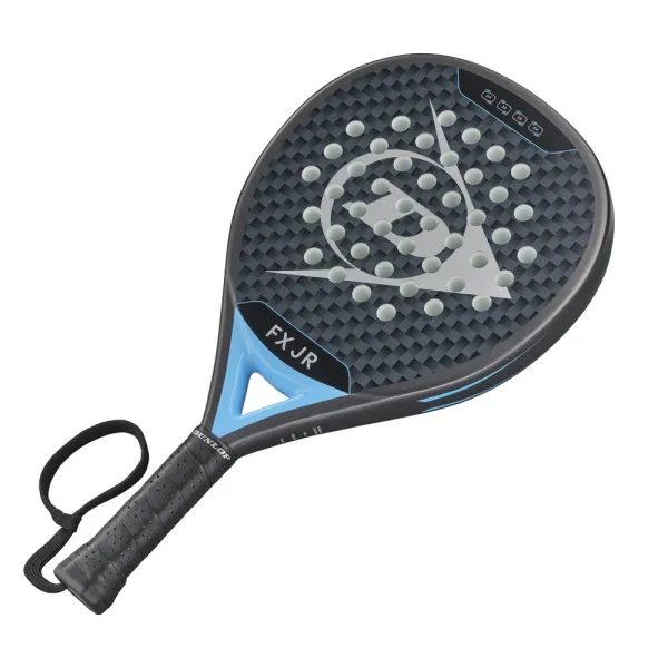 Ракетка для падела Dunlop FX Jr, 10370738, для юниоров, гибрид, графит, черно-голубой за 11&nbsp;019.40 ₽ в Тюмени
