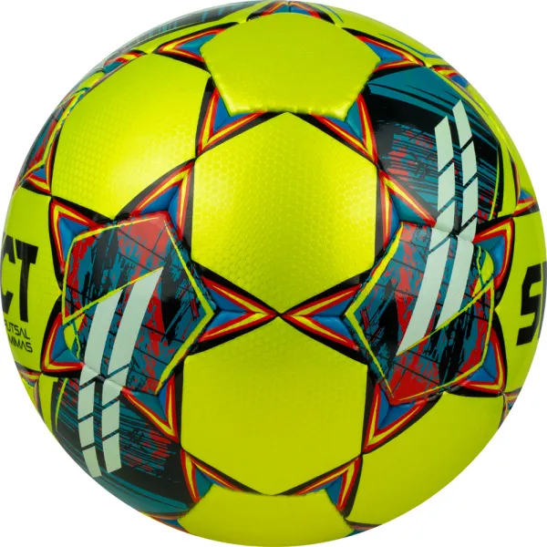 Мяч футзал. SELECT Futsal Mimas, 1053460550, р.4,FIFA Basic, 32 пан, гл.ПУ, руч.сш, жел-сине-красный за 6&nbsp;303.60 ₽ в Тюмени