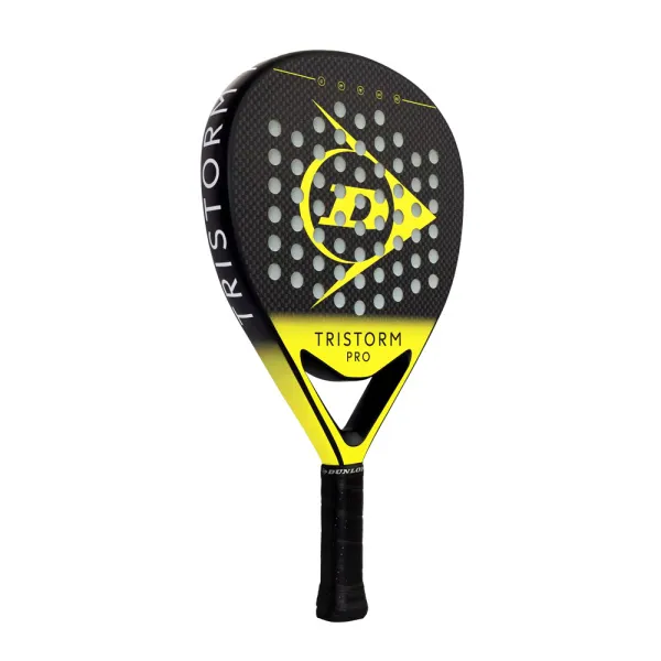 Ракетка для падела Dunlop Tristorm Pro, 10359946, для опытных игроков, графит, черно-желтый за 19&nbsp;643.50 ₽ в Тюмени