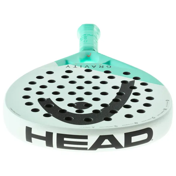 Ракетка для падела HEAD Gravity Motion, 224014, для продвинутых игроков, карбон, бело-бирюзовый за 23&nbsp;604.50 ₽ в Тюмени