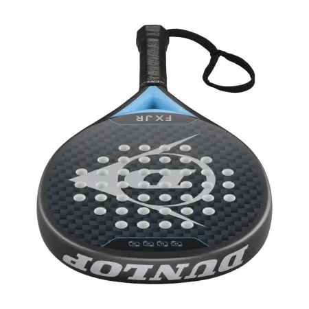 Ракетка для падела Dunlop FX Jr, 10370738, для юниоров, гибрид, графит, черно-голубой за 11&nbsp;019.40 ₽ купить в Тюмени