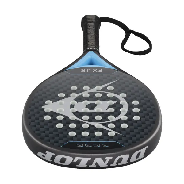 Ракетка для падела Dunlop FX Jr, 10370738, для юниоров, гибрид, графит, черно-голубой за 11&nbsp;019.40 ₽ в Тюмени