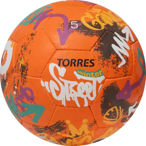 Мяч футб. TORRES Winter Street, F023285, р.5, 32 пан, рез, 4 подкл. слоя, руч. сшив,оранж-мультик. за 2&nbsp;713.20 ₽ в Тюмени