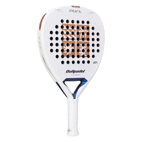Ракетка для падела BULLPADEL Pearl 27, 497249, для проф-в, стекловолокно,карбон, бело-золотистый за 44&nbsp;319 ₽ в Тюмени