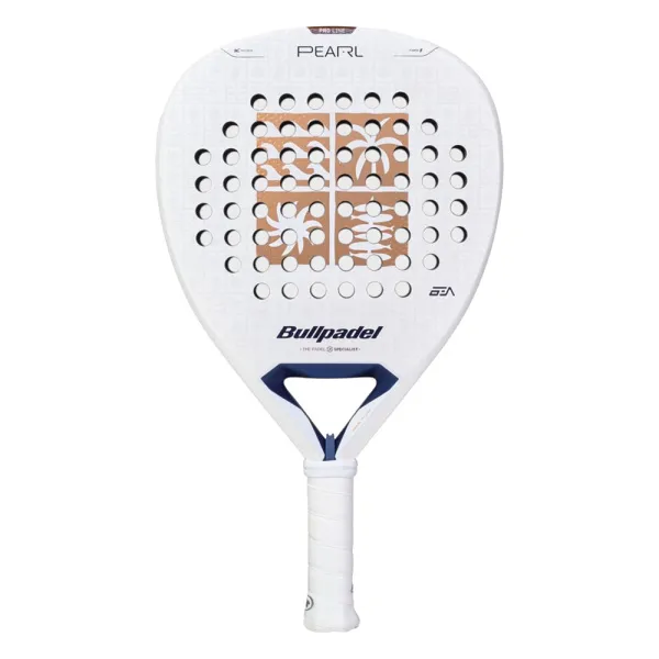 Ракетка для падела BULLPADEL Pearl 27, 497249, для проф-в, стекловолокно,карбон, бело-золотистый за 44&nbsp;319 ₽ в Тюмени