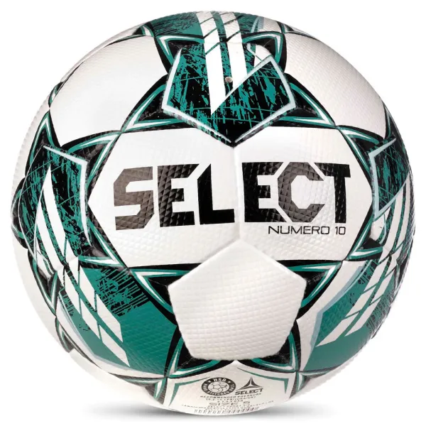 Мяч футб. SELECT NUMERO 10 V23, 0575060004, р.5, FIFA Basic, 32п, ПУ, руч. сш, бело-бирюзовый за 8&nbsp;051.20 ₽ в Тюмени